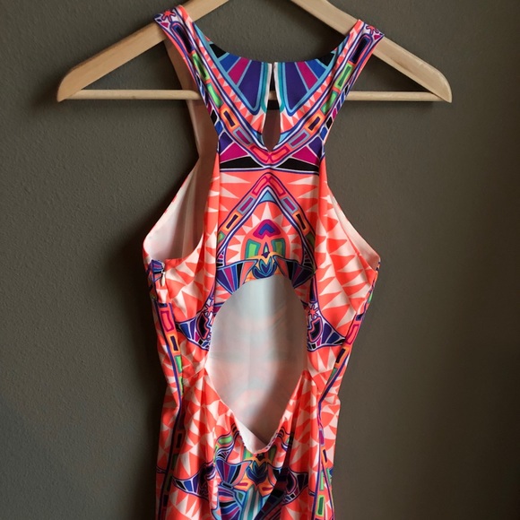 Mara Hoffman Maxi Dress Cut Out Back Orange - Picture 9 of 11